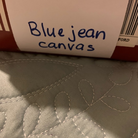 Like New Chic Blue Jean canvas tie up tennis shoes. - Picture 2 of 5